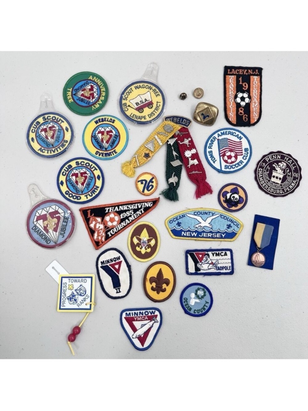Vintage Lot Cub Scouts Boy Scouts Webelos Activity Patches Pins Awards